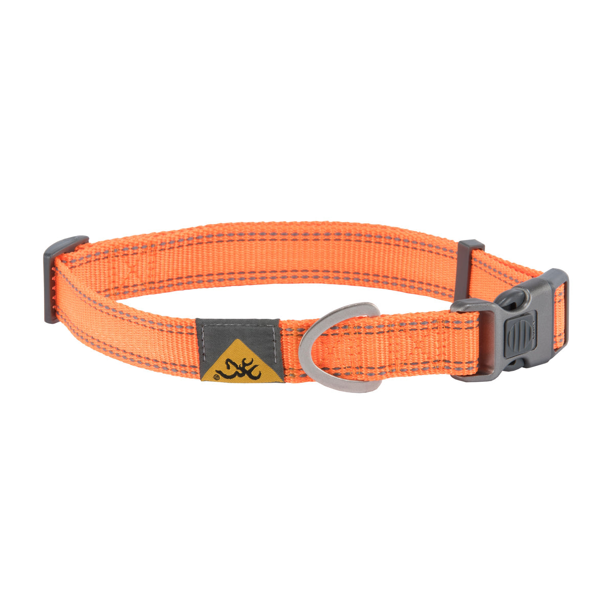 CLASSIC WEBBING COLLAR. SAFETY ORANGE, 1 X 18-28 IN