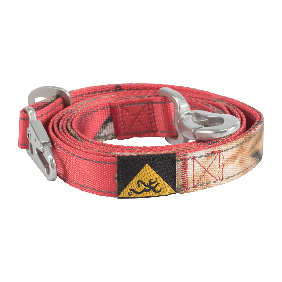Classic Webbing Camo Leash,  6ft x 1in , MO Lifestyle Cayenne
