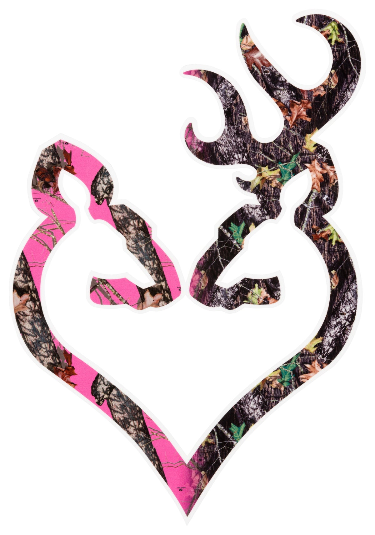 6" Buck Heart Decal