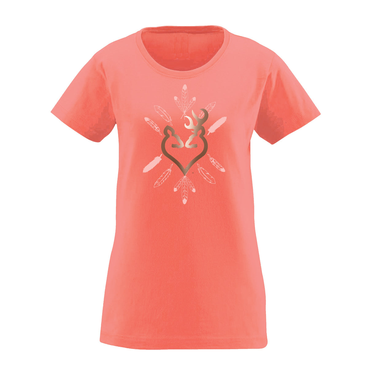 Feather Buckheart Shirt - Papaya