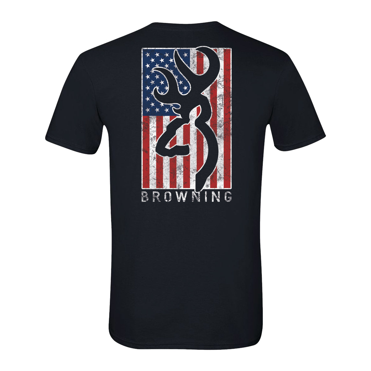 FLAG BUCKMARK SHIRT, BLACK,M