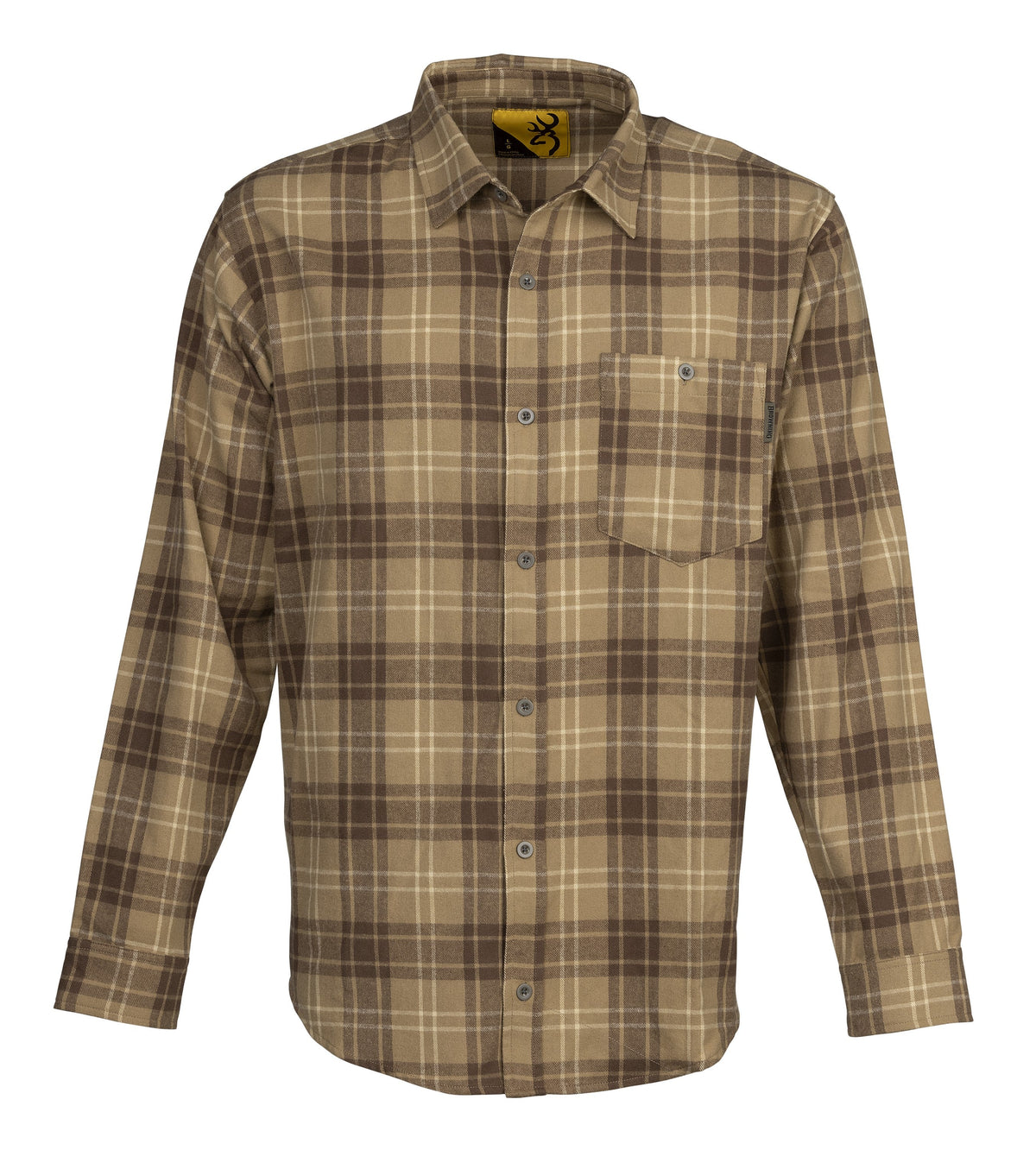 SHT,UPLAND FLANNEL,TAN,S