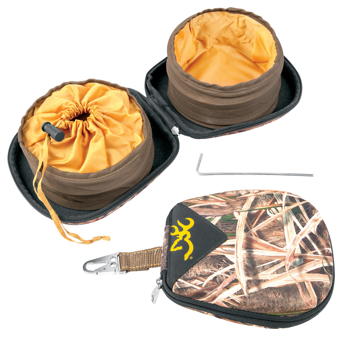 Portable Dual Dog Dish , Mossy Oak Blades