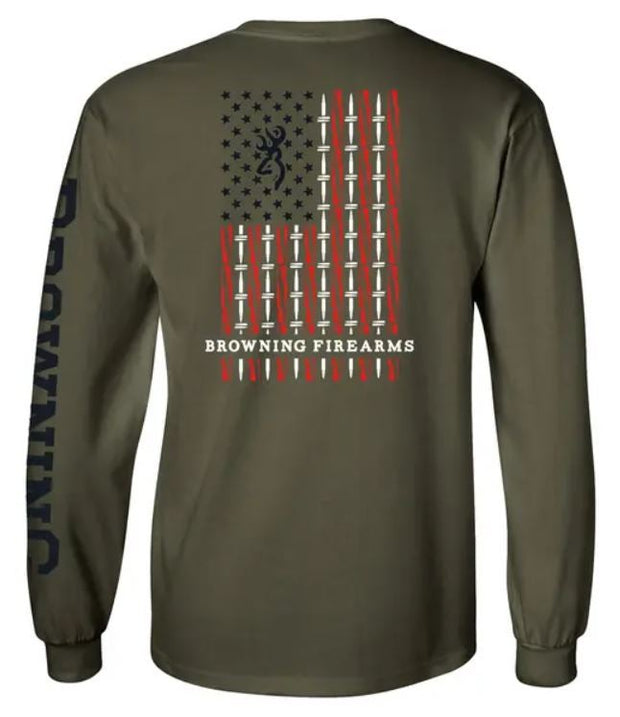 Rifle Bullet Flag Shirt - Long Sleeve