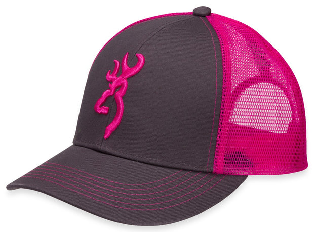 Flashback Cap, Charcoal/Neon Pink