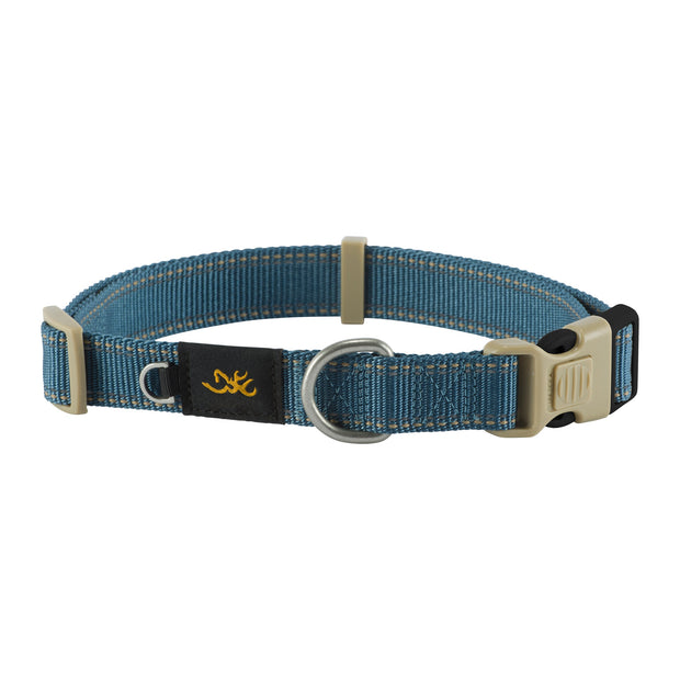 CLASSIC WEBBING COLLAR, LARGE, DEEP BLUE, 1 X 18-28 IN